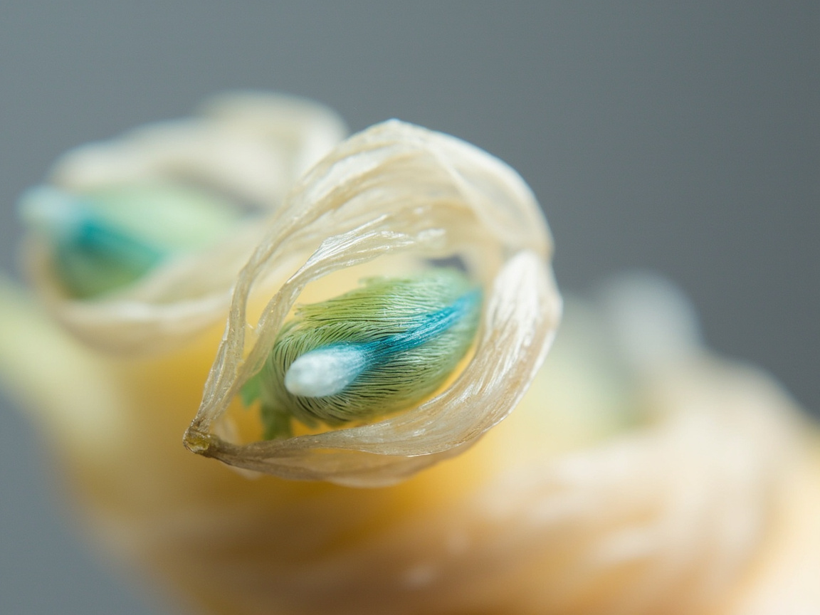 鹦鹉针羽顶出皮肤的微距特写